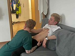 Stepbrother Gets Deep Blowjob and Tastes My Hot Cum