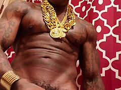 brunette hallelujah johnson worships huge black monster cock while jerking off solo