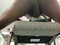 Anal and pussy fucking with big black cock leading to creampie and cumshot