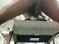 Anal and pussy fucking with big black cock leading to creampie and cumshot