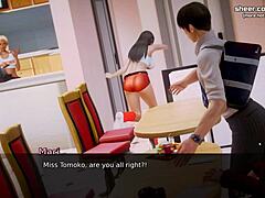 3D animated teen gets undressed for a hot job interview