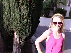 Jennifer White sucks cock hard in teen stream