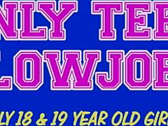 The gorgeous teen 18+ rubs her pussy before delivering a wild blowjob.