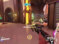 LewdNeko feels the spanking while playing Overwatch.