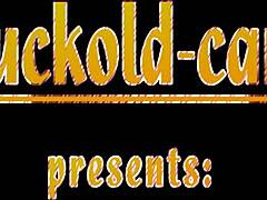 dominant blonde and brunette sluts devour cocks while cuckolds watch