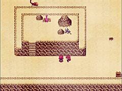 Harem girls in anime game episode 12 get huge facials from accidental boners