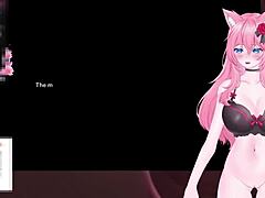 vtuber kanakovt in karryns prison, catgirl's pussy teased endlessly with loud moans