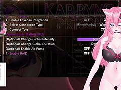 vtuber kanakovt in karryns prison, catgirl's pussy teased endlessly with loud moans