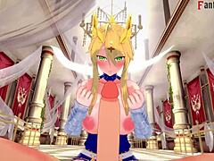 Artoria Pendragon in wild 3D fantasy sex adventure with Fate Zero magic