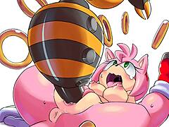 sonic and amy in hentai style 😏