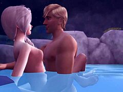 Elsa And Kristoff In Public Sex In Wild 3D Hentai