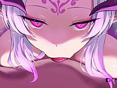 Succubus Aria's Titty Fuck and Doggystyle in CG Animation