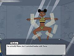 18titans episode 55 shows women loving in cartoon dating game