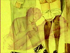 Vintage comic drawing from antique collection