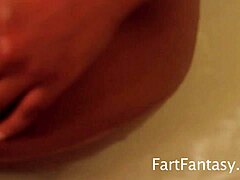 Amber Star blows stinky fart bubbles in wild bath.