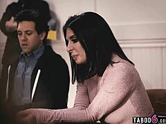 that emo student gets her pussy licked and ass fucked right after class