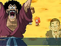 Bulma Adventure 4: Mr. Satan watches Miss Piiza get gangbanged at Cell Games