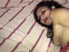 she's a young latina milf sucking big cock hard.