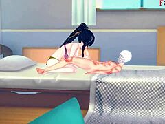 rias leaves, but akeno begs for more in this hs dxd ntr madness scene