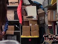 Teen brunette Lily Adams bent over for rough sucking