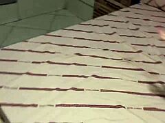 she's a young latina milf sucking big cock hard.