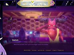 Big-boobed Hentai VTuber in Subverse game