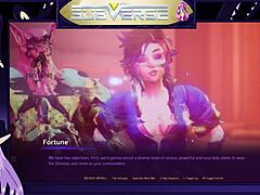 Big-boobed Hentai VTuber in Subverse game
