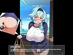 Busty Delivery Worker Exposed In Anime Game