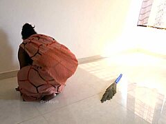 Prabha the Tamil maid services her owner while at work