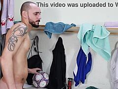 Rough play in the locker room.