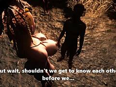 andrea the amazon in tall 3d cartoon anime hentai adventure