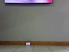 Kitchen floor fuck with an amateur couple and lots of moaning