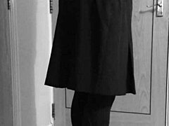 crossdresser in uniform self bondage 😏