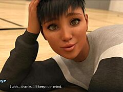 Cartoon milf with big tits teases in 3d erotic scene as new coach