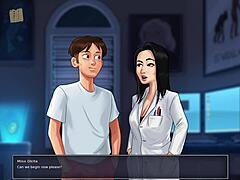 Hey, wanna play a naughty game with your hot brunette teacher?