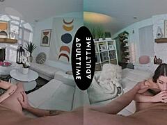 Chanel Camryn Sucks and Rides Kyle Mason's Huge Cock in VR