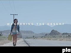 Perfect brunette Alexandra Tyler exposes nice boobs in outdoor shoot