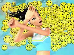 3DGspot - Tiny trans bangs giant busty trans in wild 3D cartoon action. French subtitles add extra spice.