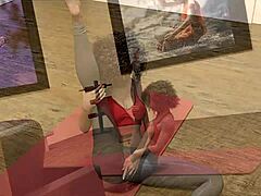 gina in yoga pants groping her pussy in big city pleasures