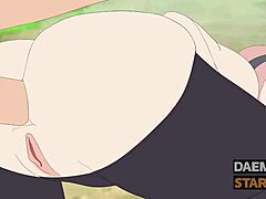 Tsunade hints at intense anal sex with big tits and ass in anime hentai.