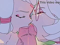Purah and Paya suck Link's dick in anime style