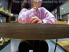 3D video of a brunette girl masturbating in a car