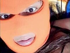 Mature stepmother gives passionate masked sex in homemade video