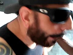 yo, collecting that male nectar with deep ebony action!