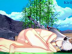 Intense futanari action in Genshin Impact-inspired hentai