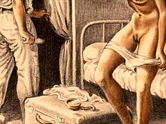 retro erotic art in vintage style