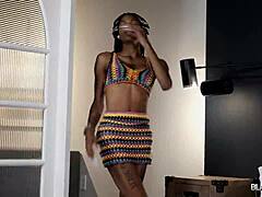 black tgirl ms amiya strips to please 😊