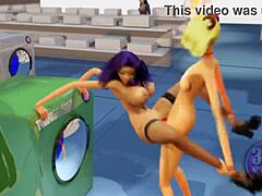 Two Busty Lesbians Try Double Dildo in Public Store Uncensored