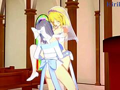 Ryona and yumi intense futanari sex with haruka and hibari 😍