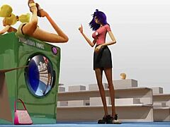 Two Busty Lesbians Try Double Dildo in Public Store Uncensored